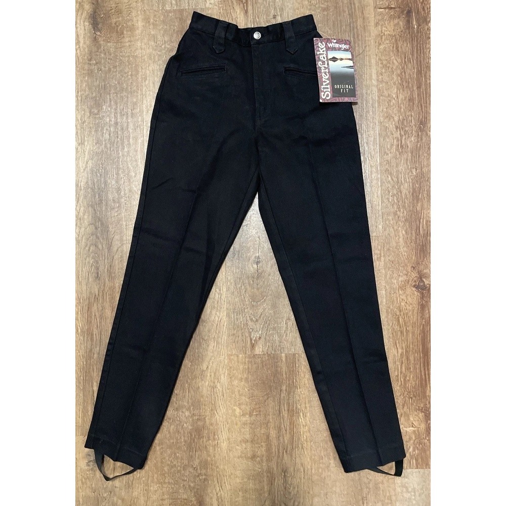 Wrangler Silverlake Electra Black Stirrup Pants Vintage High Waist NA770DB 5/6